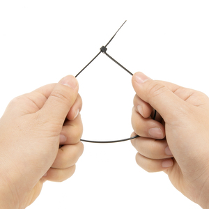 Attache-câbles en nylon plastique noir <span class=keywords><strong>pour</strong></span> électricien, <span class=keywords><strong>pour</strong></span> le câblage, longues attaches de tuyau noires, outil de ligature de vignes - Product Image 3