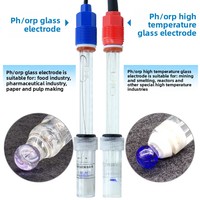 Sonde d'électrode pH/ORP industrielle en verre haute température JiShen, conception composite en PTFE pour la désulfuration des eaux usées