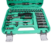 Kit d'outils de réparation automobile portable le plus vendu, 53 pièces, jeu de clés à cliquet 72 dents, embouts de tournevis et douilles multi-types