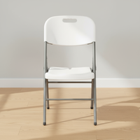 Chaise pliante portable moderne en plastique blanc et noir pour mariages, restaurants, événements, camping en plein air, écoles et parcs (vente en gros)