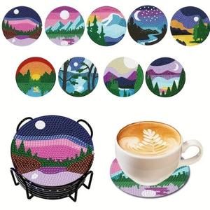 ชุดภาพวาดเพชร 5 มิติ แบบสองด้าน 6 ชิ้น สีชมพู ลายสัตว์ พร้อมกรอบ สำหรับตกแต่งฮาโลวีน - Product Image 3