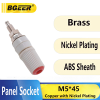 Bornier en cuivre pur M5 |   Connecteur banane 4 mm, plaqué nickel, accessoires pour prise de lanterne, borne à injection métallique