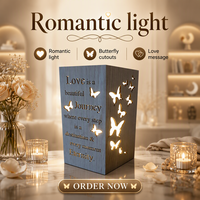 Boîte en bois avec veilleuse LED, bois massif, gravure personnalisée, veilleuse photo, OEM/ODM disponible, taille et forme personnalisables
