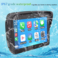 Écran intelligent de 5 pouces monté sur moto Lecture vidéo audio Navigation CarPlay sans fil Android Auto USB 1 an IP67