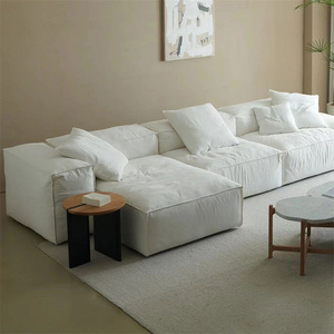 Divano Modulare Minimalista Italiano JXT in Tessuto Cashmere di Agnello, Design per Hotel e Casa Vacanze - Product Image 5
