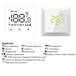 Thermostat WIFI HY511, Installation Facile, Compatible avec Legrand <span class=keywords><strong>Danfoss</strong></span>, Écran Tactile LED pour Chauffage au Sol Électrique - Product Image 6