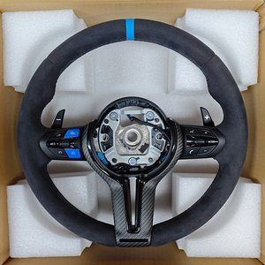 Volante Sportivo <span class=keywords><strong>M</strong></span> in Pelle con Finiture in Carbonio Secco per BMW F01 F10 F11 F13 X5 F15 X6 F16 F20 F22 F30 F32 M3 F80 M4 F82 F90 - Product Image 3