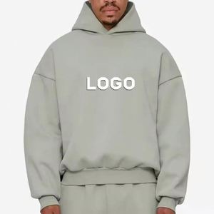 Sudadera con Capucha Personalizada de Estilo Urbano, 100% Algodón, de Alta Calidad, Gruesa, 400 420 450 500 600 Gsm, Sudadera Corta Extra Grande para Hombre - Product Image 1