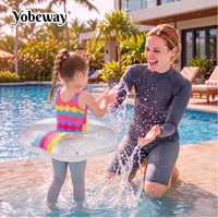 Gilet de natation pour tout-petits Yobeway avec flotteur intégré en PVC, bretelles réglables, vestes de natation à marque privée