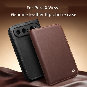 Étui de téléphone à clapet en cuir véritable HD pour Pura X View, protection intégrale antichoc, portefeuille magnétique, étui de téléphone en cuir artisanal - Product Image 2