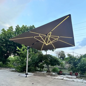 <span class=keywords><strong>Parasol</strong></span> d'extérieur <span class=keywords><strong>déporté</strong></span> de 3 m, robuste, avec protection solaire, vert foncé, grand <span class=keywords><strong>parasol</strong></span> cantilever <span class=keywords><strong>pour</strong></span> terrasse avec lumières <span class=keywords><strong>LED</strong></span> <span class=keywords><strong>pour</strong></span> la plage - Product Image 5