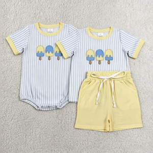 Ropa al por mayor para niños, ropa de manga corta con bordado de cerdos para niñas, conjuntos de ropa - Product Image 4