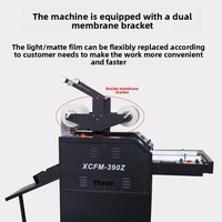 Machine à plastifier pneumatique entièrement automatique BYON XCFM-390Z à chaud et à froid, 8 m/min, pour papier, photographie, A4/A6/A5, avec collage thermique et gaufrage