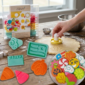 25-Piece Sweet Sugarbelle Cookie Cutter Set - Interchangeable <strong>Biscuit</strong> Stamp &amp; Fondant Embosser <strong>Kit</strong> - Plastic DIY Baking Tools - Product Image 1