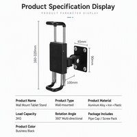 Support mural antivol robuste pour tablette, rotation à 360°, support universel pour tablette, fixation par vis sur bureau, support commercial