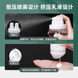 Travel Toiletries <b>Set</b> 250ml <b>Spray</b> 55ml 70ml Lotion Bottles Reusable For Shower Gel Shampoo Lotion Cream - Product Image 3