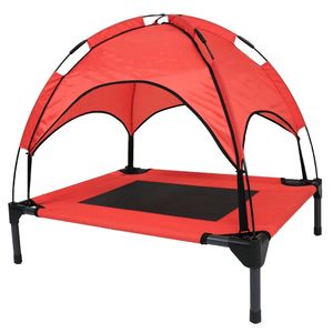 Tragbares erhöhtes Haustier bett mit Baldachin OEM Luxus Faltbare Camping kühlung Erhöhtes Hunde bett Rot klein mit Baldachin Haustier bett - Product Image 4