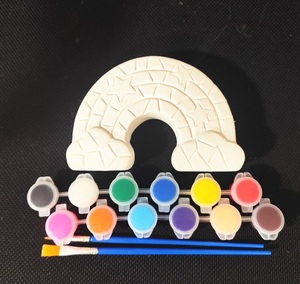 Plaster DIY <b>Ceramic</b> <b>Paint</b> Craft Kit-Kids' Model Coloring Toys <b>Paint</b> Your Own Valentines Stepping Stones - Product Image 5
