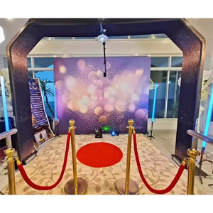 <span class=keywords><strong>Plataforma</strong></span> portátil con reemplazo de motor 100cm Infinity Mirror Glass Top Pour 4 Personnes Overhead <span class=keywords><strong>360</strong></span> Photo Booth - Product Image 1