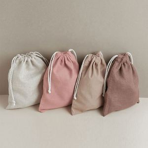 Top Quality Eco Friendly Plain Blank Custom Logo <b>Pouch</b> Gift Reusable String <b>Drawstring</b> Bag Organic Cotton Canvas Dust Bags - Product Image 2