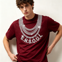 Hochwertige 240gsm Top-Qualität Individuell Bedrucktes Digital-Print Regular Fit Herren T-Shirt Private Label Service Streetwear Bekleidungshersteller