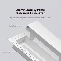 Diffuseur de plafond plat encastré pré-encollé, dissimulé, à clipser, amovible, en alliage d'aluminium, taille personnalisée, pour l'alimentation en air CVC