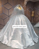 Magnifique Robe de Mariée Bouffante Épaules Dénudées en Dentelle Brodée de Perles Cousues Main, Collection 2025 pour Mariée Africaine, avec Longue Traîne Spectaculaire