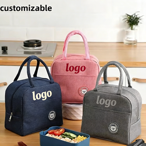 अनुकूलन योग्य इन्सुलेटेड पॉलिएस्टर लंच बॉक्स बैग बेटो टोट बैकपैक छात्र कार्यालय भोजन बैग निविड़ 1-3 एल - Product Image 1