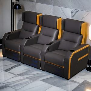 Offre Spéciale en cuir home cinéma canapé électrique cinéma chaise avec LED porte-GOBELET et USB charge port pour théâtre commercial - Product Image 3