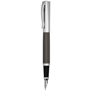Penna stilografica in rame cromato brunito con punta in oro e acciaio inossidabile per la scrittura e la finanza regalo in scatola o allentata - Product Image 1