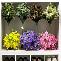 Bouquets de fleurs colorés très demandés, magnifiques décorations de bouquets de mariage, feuilles de fougère artificielles en plastique, plantes décoratives pour la maison