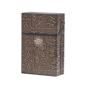 Étui en cuir vintage de <span class=keywords><strong>luxe</strong></span> pour 20 paquets de cigarettes Boîtes de support de mode pour hommes - Product Image 6