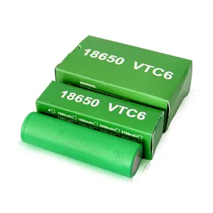 정품 3.6v 리튬 이온 배터리 18650 VTC6 3000mAh 15A 30A 배터리 정품 무라타 US18650VTC6 충전식 박테리아