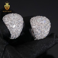 Bagues en argent 925 pour hommes, style hip-hop, serties de moissanite, bijoux de mode en gros, haute qualité, test de diamant réussi