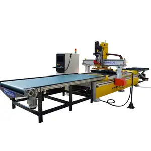 CNC equipments producing auto loading nesting cnc router machine,auto unloading production line wood furniture cutting