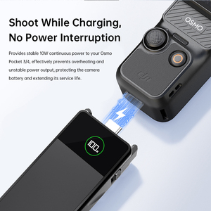 Batería Externa de 10W con Carga Rápida y 5000mAh, Empuñadura con 6 Horas de Disparo Continuo para DJI Osmo Pocket <span class=keywords><strong>3</strong></span> / 4 - Product Image 4