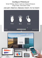 شاشة تفاعلية باللمس من إيلون ديس بلاي الصينية بمقاسات 65/75/86/98 بوصة بدقة 4K للتدريس المدرسي، بنسبة عرض إلى ارتفاع 16:9، قابلة للطي باللون الأسود