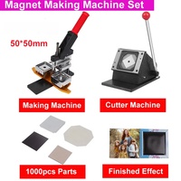 50*50Mm carré presse à main aimant de réfrigérateur faisant la Machine personnalisé Photo réfrigérateur aimant bouton fabricant bouton Machine Kit