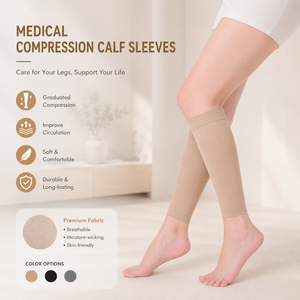 Manchons <span class=keywords><strong>de</strong></span> compression antidérapants pour mollets, bas médicaux à pied ouvert pour le soutien des jambes en voyage, fournisseur en gros pour l'exportation - Product Image 1