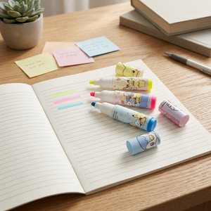 For Lipstick Highlighter Pen 36 PCS Set Korean Kids Stationery <b>Cute</b> Character Twist Fluorescent Marker Anime Wholesale Flat - Product Image 3