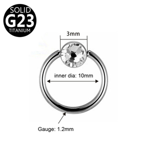 Direct Factory G23 Jewelry Captive Bead <strong>Ring</strong> Piercing <strong>Titanium</strong> - Product Image 3