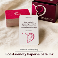 Jeu de cartes à boire personnalisé pour couple, jeu de société en papier écologique avec impression de logo personnalisé pour fête