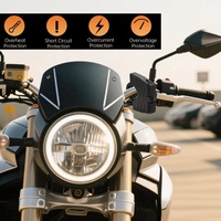 Chargeur USB pour moto avec indicateur LED 12-24V, adaptateur USB à monter sur le guidon, étanche, fabriqué en ABS durable, certifié CE