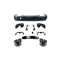 طقم زخرفة فضية وغطاء خلفي فضي وطرف عادم مناسب لسيارات مرسيدس-بنز H247 GLA45 GLA200 180 موديل 2020+