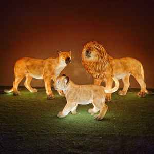 等身大屋外パーク & ガーデンLEDライト彫刻象パンダアルパカグラスファイバー像動物園装飾用樹脂工芸品 - Product Image 2