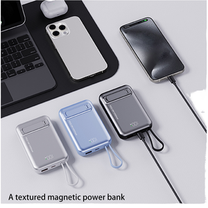 Batterie externe magnétique sans fil ultra-fine et portable, charge rapide PD20W, batterie Li-polymère avec charge solaire - Product Image 2