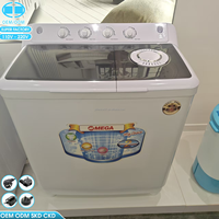 Lave-linge semi-automatique à double cuve D OEM Asher & Spin Dryer Combo 13 kg pour usage domestique et hôtelier, idéal pour les achats en gros et les charges de linge lourdes