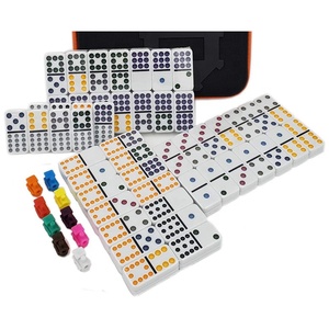 Jeu <span class=keywords><strong>de</strong></span> 6 dominos <span class=keywords><strong>en</strong></span> mélamine 28 carreaux <span class=keywords><strong>de</strong></span> domino colorés <span class=keywords><strong>Jeux</strong></span> <span class=keywords><strong>de</strong></span> <span class=keywords><strong>société</strong></span> familiaux classiques Jeu <span class=keywords><strong>de</strong></span> domino <span class=keywords><strong>en</strong></span> cuir Double 12 - Product Image 5