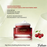 Crème hydratante apaisante pour le visage à base de plantes biologiques naturelles, extrait de levure de Tremella, ferment de soja, acide folique, vitamine E, hydratante