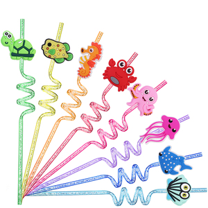 Fashion Party New Arrive Cartoon Marine Animal Food-grade Petg Reusable Plastic Straw Perfect for Festive celebrations Game <strong>Gift</strong> - Product Image 1